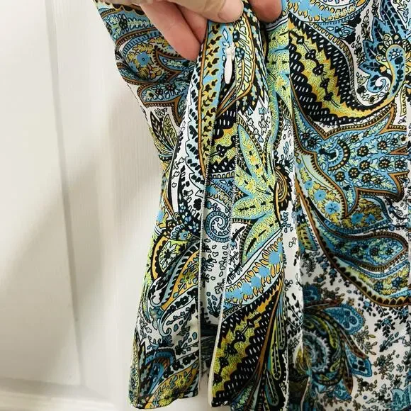 Jones Studio Separates Woman’s Multi Color Paisley Sleeveless Blouse Size XL EUC - Picture 5 of 12